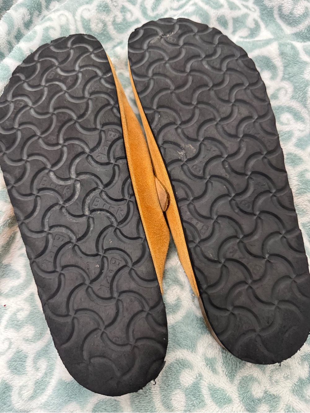 Birkenstock Brown Suede Boston Clogs - Picture 7 of 8